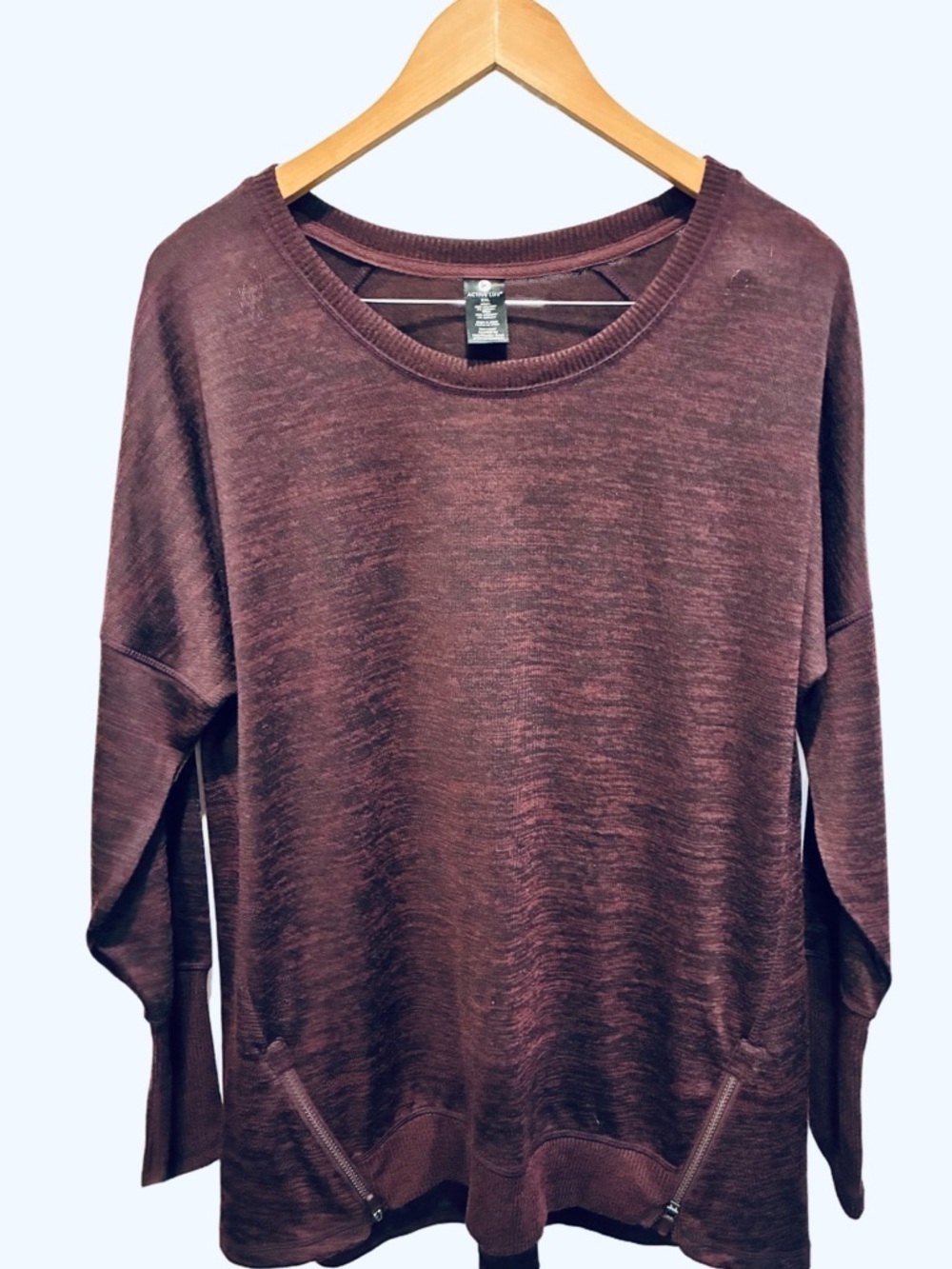 Active Life dark purple long sleeve athletic top women XXL